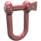 Steel barrier chain links | Shackle | galvanized and red coated